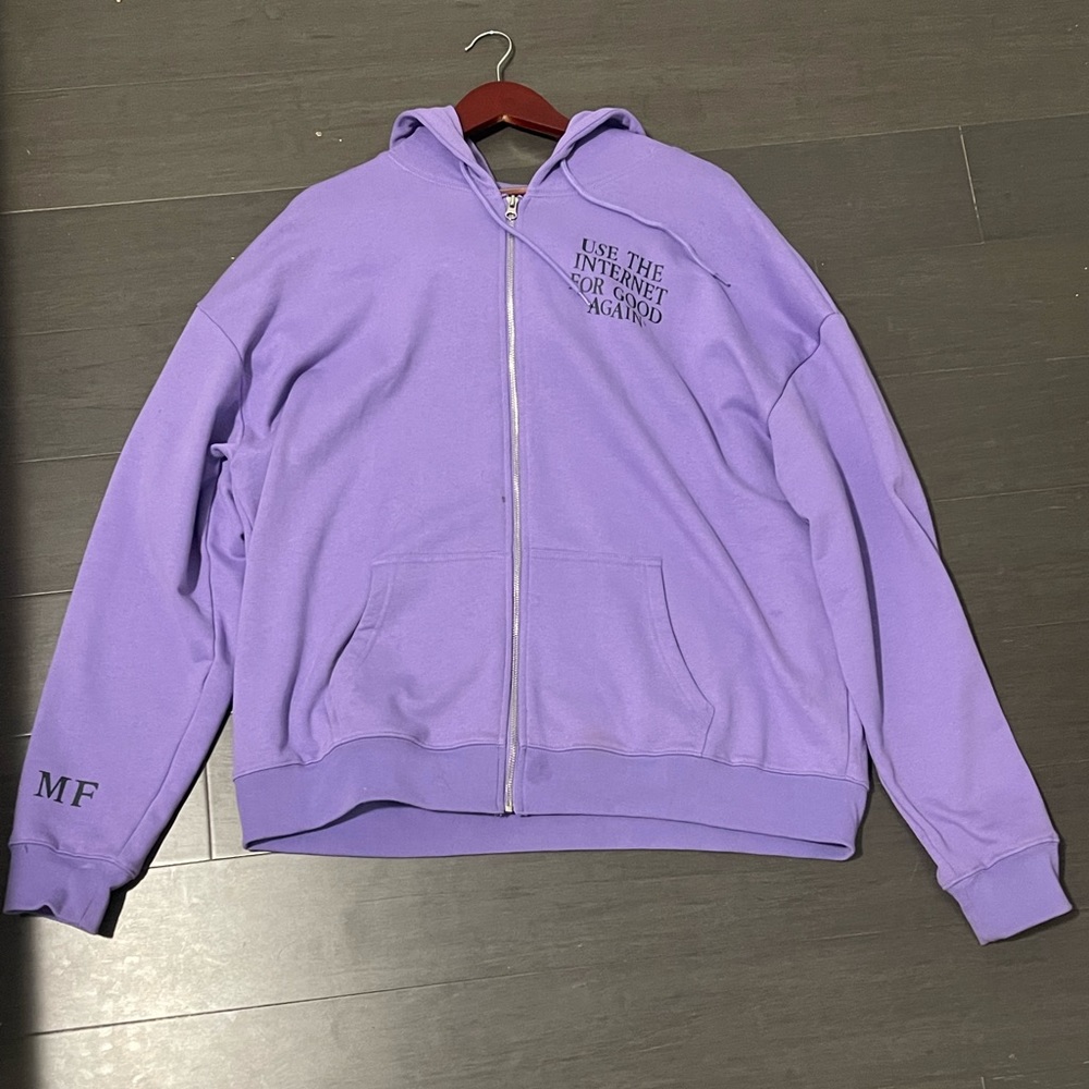 MF Lavender Zip-Up Hoodie with Hood